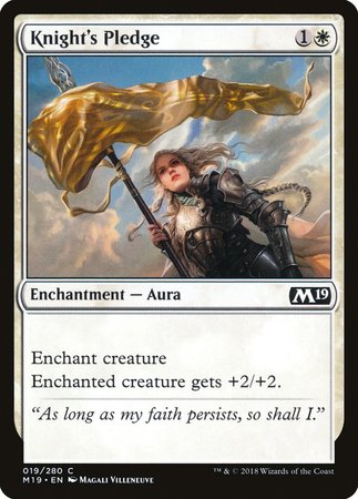 Knight's Pledge [Core Set 2019] | Exor Games Summserside
