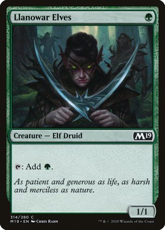 Llanowar Elves [Core Set 2019] | Exor Games Summserside