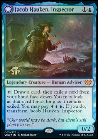 Jacob Hauken, Inspector // Hauken's Insight [Innistrad: Crimson Vow Prerelease Promos] | Exor Games Summserside