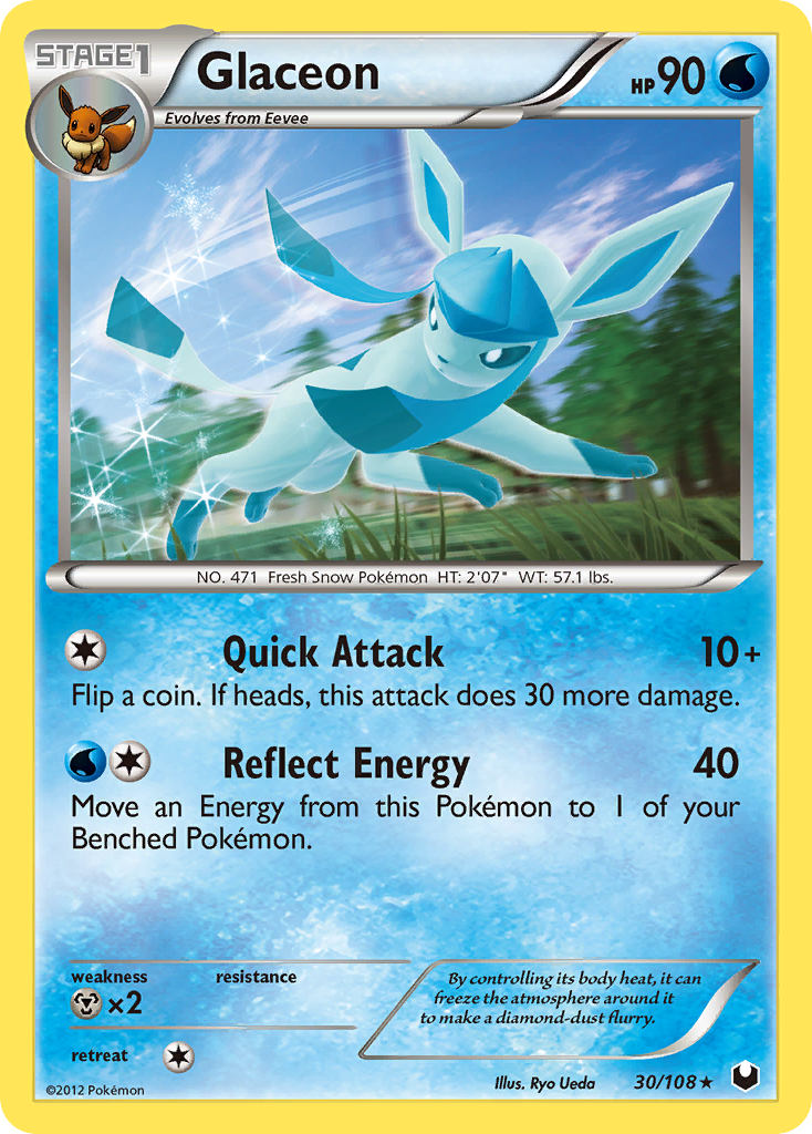 Glaceon (30/108) [Black & White: Dark Explorers] | Exor Games Summserside