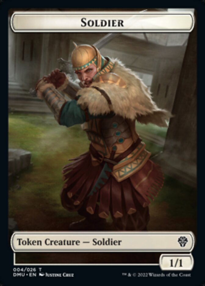 Soldier // Dragon Double-sided Token [Dominaria United Tokens] | Exor Games Summserside