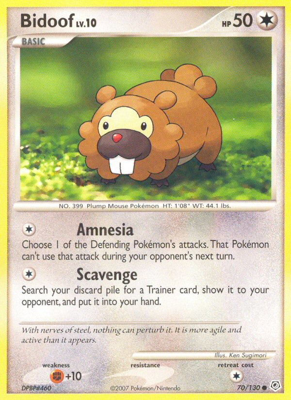 Bidoof (70/130) [Diamond & Pearl: Base Set] | Exor Games Summserside