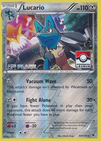 Lucario (63/124) (League Promo 2nd Place) [XY: Fates Collide] | Exor Games Summserside