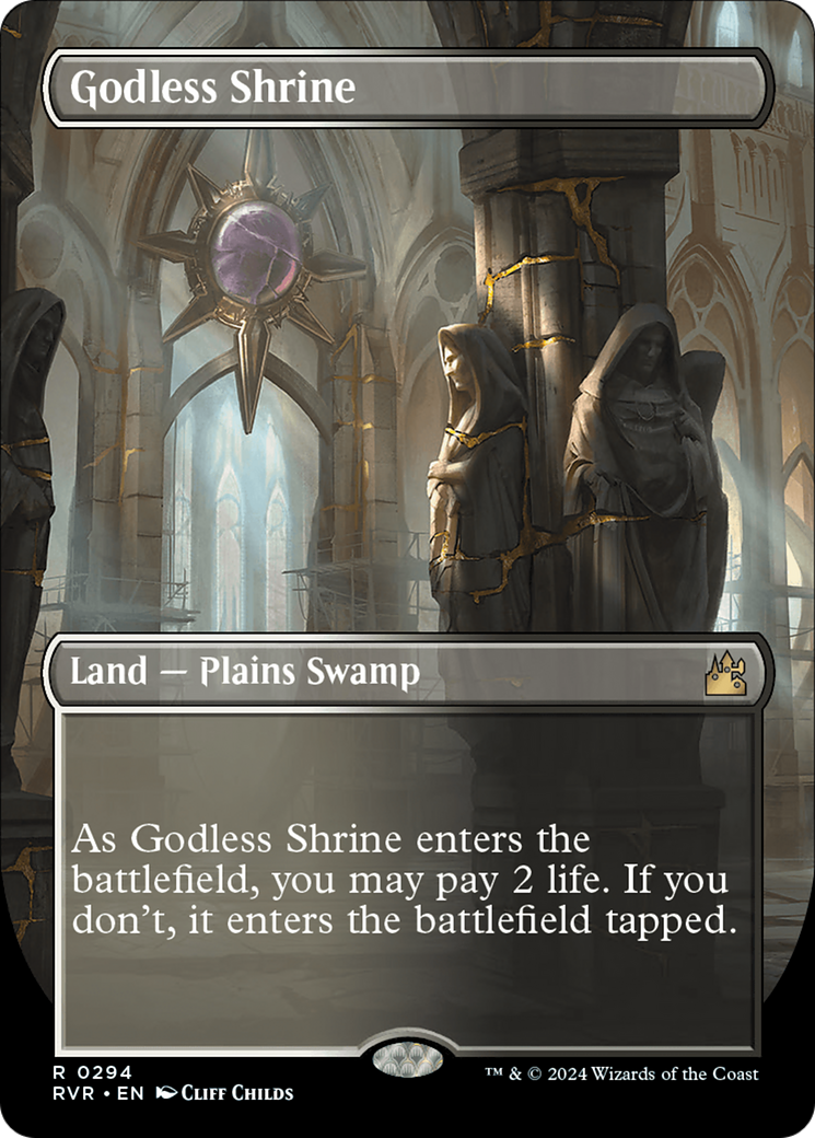 Godless Shrine (Borderless) [Ravnica Remastered] | Exor Games Summserside