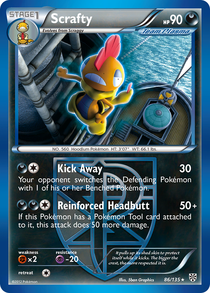 Scrafty (86/135) [Black & White: Plasma Storm] | Exor Games Summserside