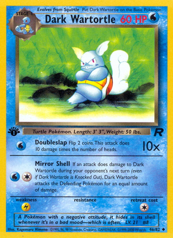 Dark Wartortle (46/82) [Team Rocket 1st Edition] | Exor Games Summserside