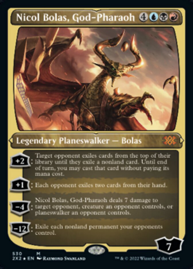 Nicol Bolas, God-Pharaoh (Foil Etched) [Double Masters 2022] | Exor Games Summserside