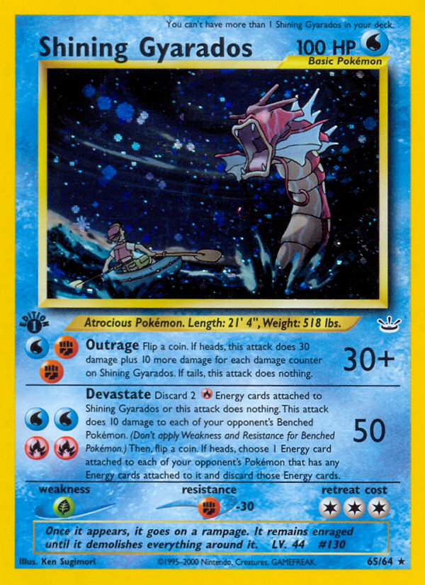 Shining Gyarados (65/64) [Neo Revelation 1st Edition] | Exor Games Summserside