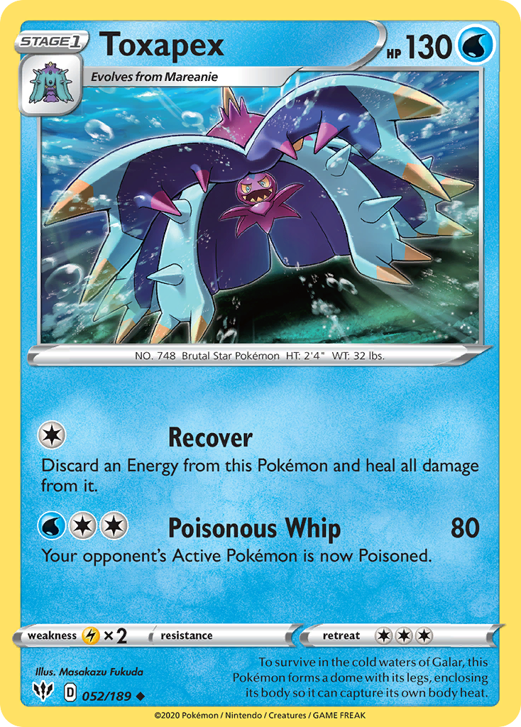 Toxapex (052/189) [Sword & Shield: Darkness Ablaze] | Exor Games Summserside