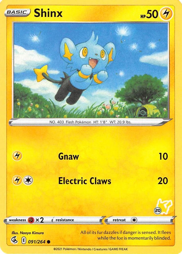 Shinx (091/264) (Pikachu Stamp #20) [Battle Academy 2022] | Exor Games Summserside