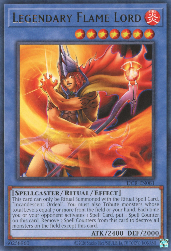 Legendary Flame Lord [DCR-EN081] Rare | Exor Games Summserside