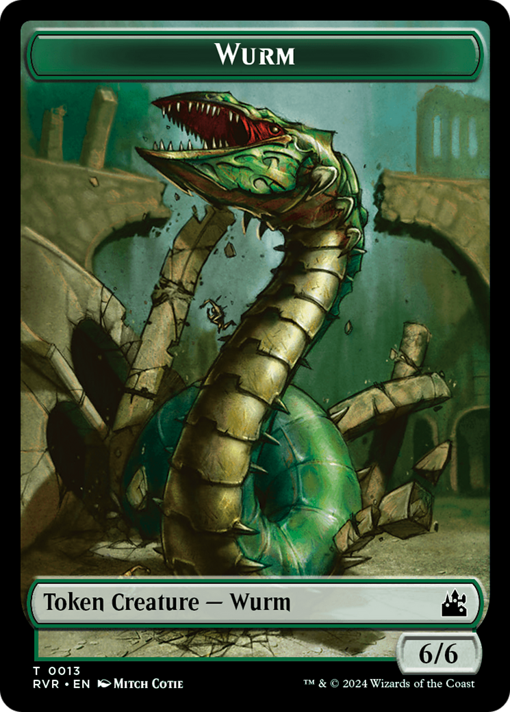 Goblin (0008) // Wurm Double-Sided Token [Ravnica Remastered Tokens] | Exor Games Summserside