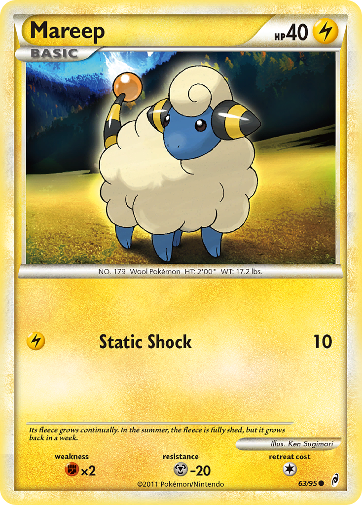 Mareep (63/95) [HeartGold & SoulSilver: Call of Legends] | Exor Games Summserside