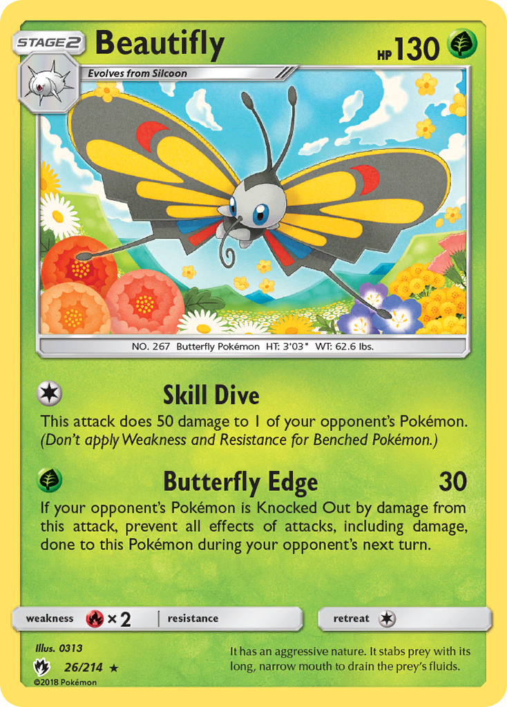 Beautifly (26/214) [Sun & Moon: Lost Thunder] | Exor Games Summserside