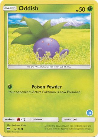 Oddish (4/147) (Deck Exclusive #11) [Sun & Moon: Trainer Kit - Alolan Ninetales] | Exor Games Summserside