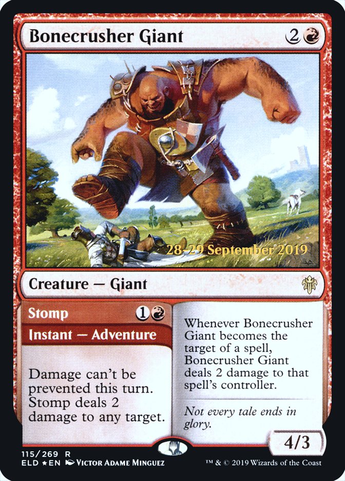 Bonecrusher Giant // Stomp  [Throne of Eldraine Prerelease Promos] | Exor Games Summserside