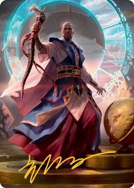 Teferi, Who Slows the Sunset Art Card (Gold-Stamped Signature) [Innistrad: Midnight Hunt Art Series] | Exor Games Summserside