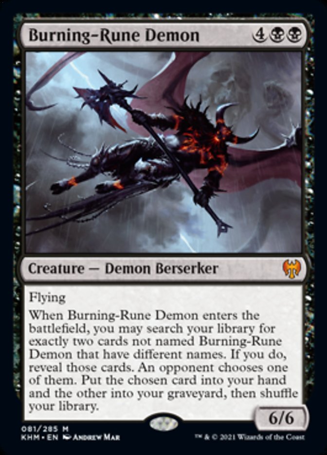 Burning-Rune Demon [Kaldheim] | Exor Games Summserside