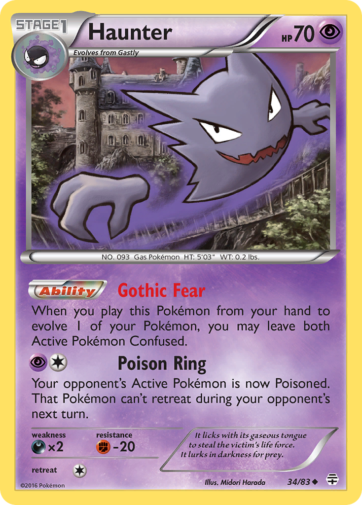 Haunter (34/83) [XY: Generations] | Exor Games Summserside