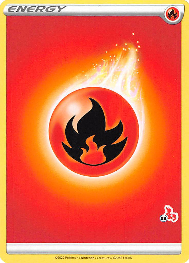 Fire Energy (Cinderace Stamp #29) [Battle Academy 2022] | Exor Games Summserside