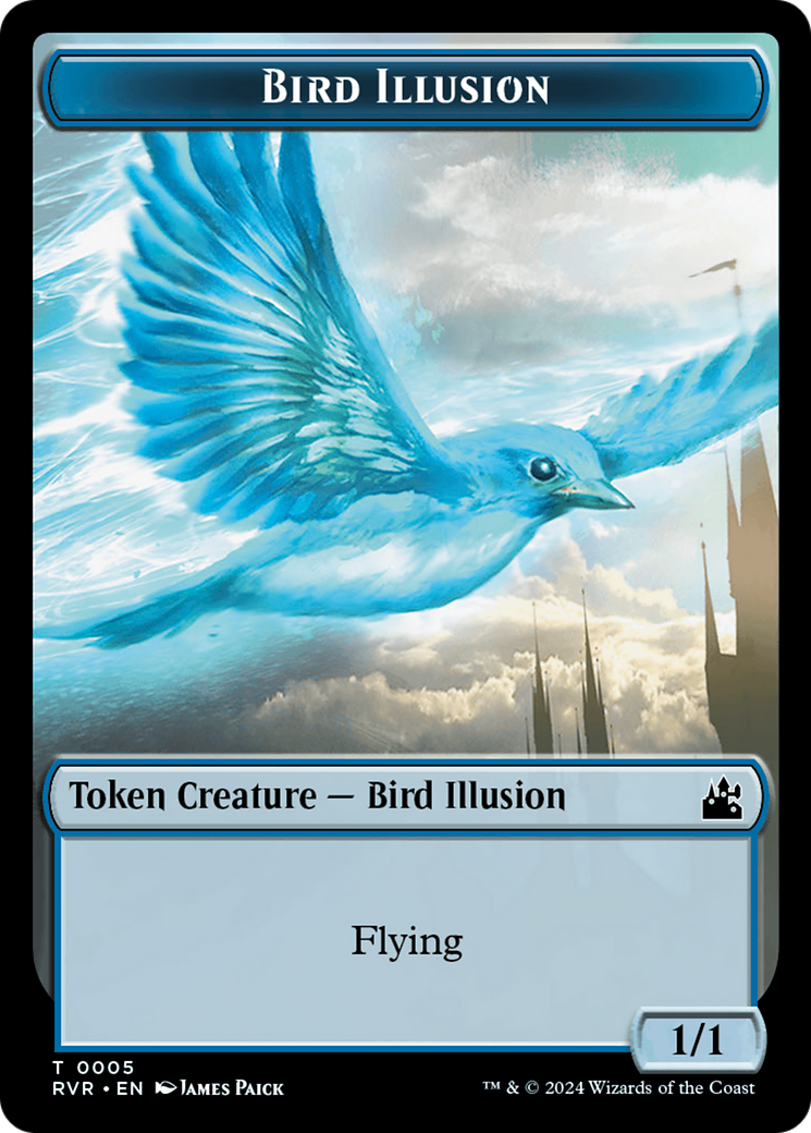 Bird // Bird Illusion Double-Sided Token [Ravnica Remastered Tokens] | Exor Games Summserside