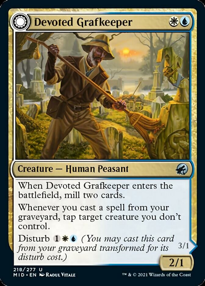 Devoted Grafkeeper // Departed Soulkeeper [Innistrad: Midnight Hunt] | Exor Games Summserside