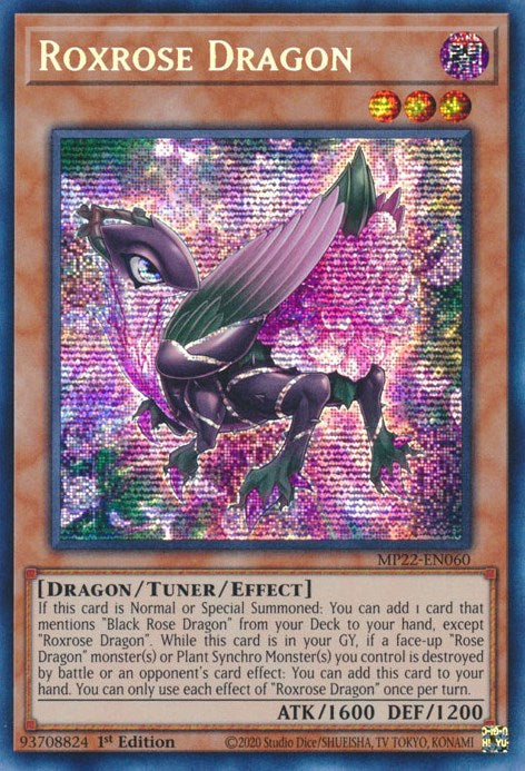 Roxrose Dragon [MP22-EN060] Prismatic Secret Rare | Exor Games Summserside