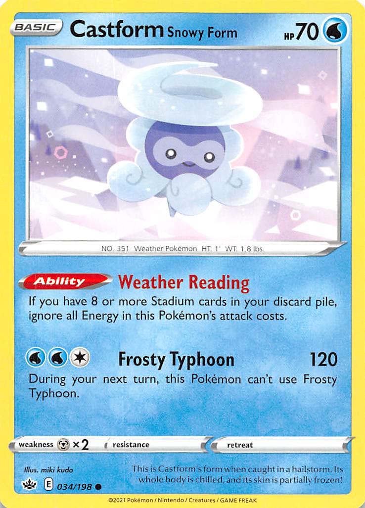 Castform Snowy Form (034/198) [Sword & Shield: Chilling Reign] | Exor Games Summserside