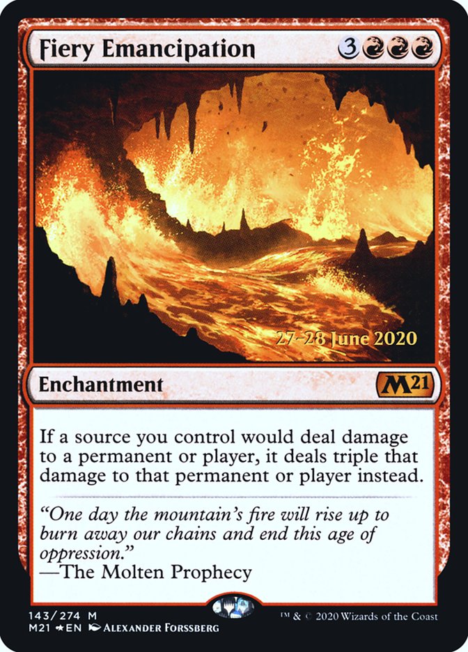 Fiery Emancipation  [Core Set 2021 Prerelease Promos] | Exor Games Summserside