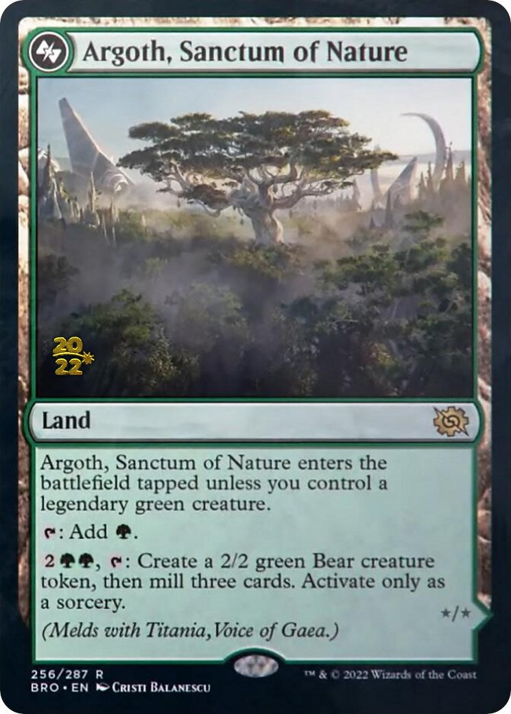 Argoth, Sanctum of Nature [The Brothers' War: Prerelease Promos] | Exor Games Summserside