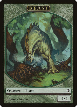 Beast Token [Zendikar Tokens] | Exor Games Summserside