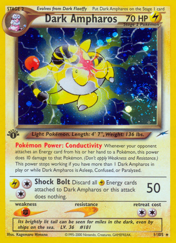 Dark Ampharos (1/105) [Neo Destiny 1st Edition] | Exor Games Summserside