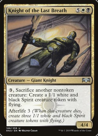 Knight of the Last Breath [Ravnica Allegiance] | Exor Games Summserside