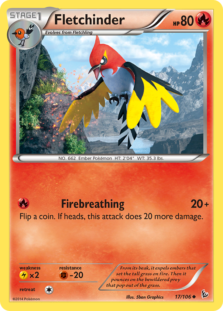 Fletchinder (17/106) [XY: Flashfire] | Exor Games Summserside