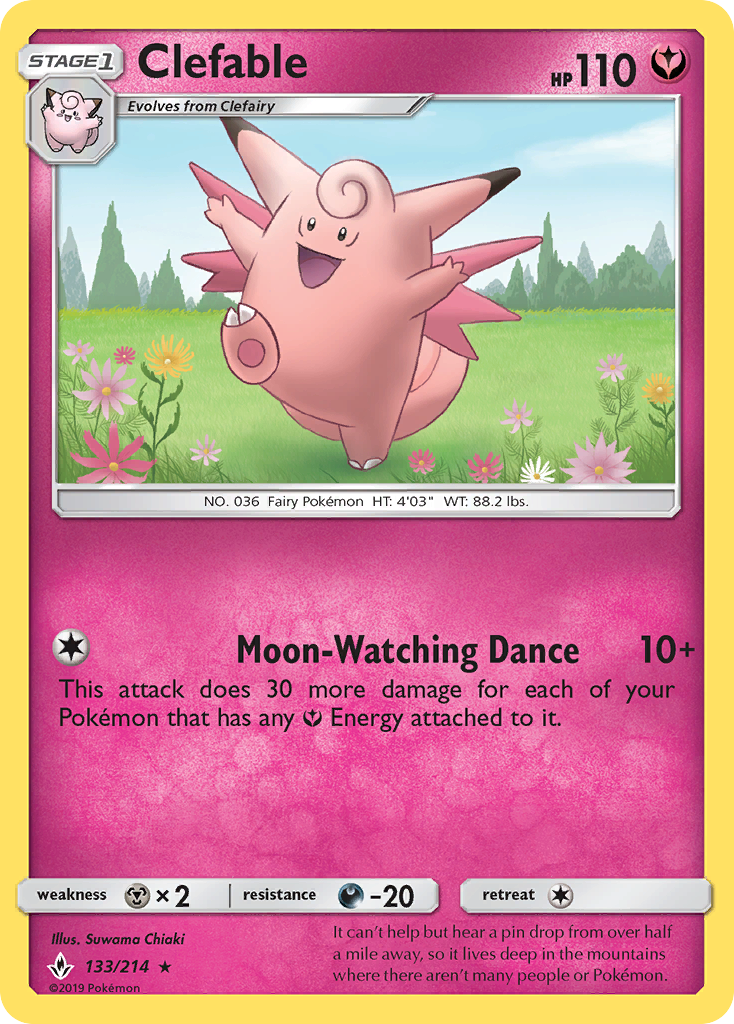 Clefable (133/214) [Sun & Moon: Unbroken Bonds] | Exor Games Summserside