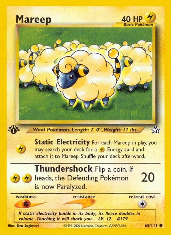 Mareep (65/111) [Neo Genesis 1st Edition] | Exor Games Summserside