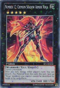 Number 12: Crimson Shadow Armor Ninja [SP13-EN030] Starfoil Rare | Exor Games Summserside