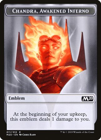 Emblem - Chandra, Awakened Inferno [Core Set 2020 Tokens] | Exor Games Summserside