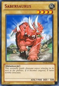 Sabersaurus (Red) [DL16-EN001] Rare | Exor Games Summserside