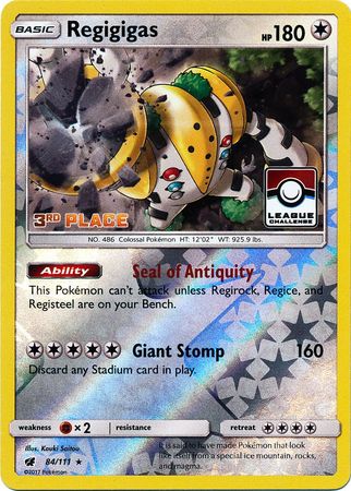 Regigigas (84/111) (League Promo 3rd Place) [Sun & Moon: Crimson Invasion] | Exor Games Summserside