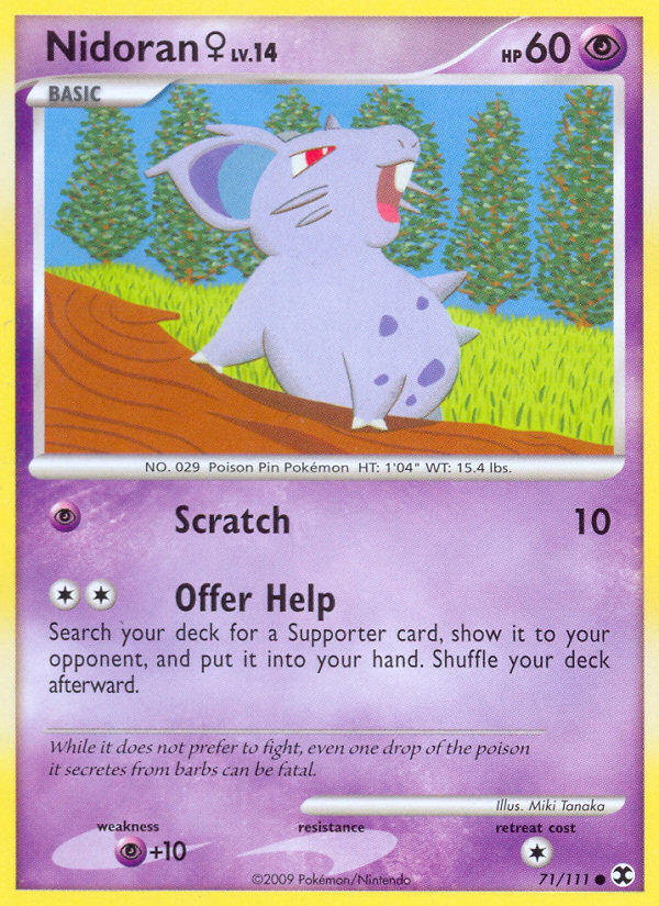Nidoran (71/111) (Female) [Platinum: Rising Rivals] | Exor Games Summserside