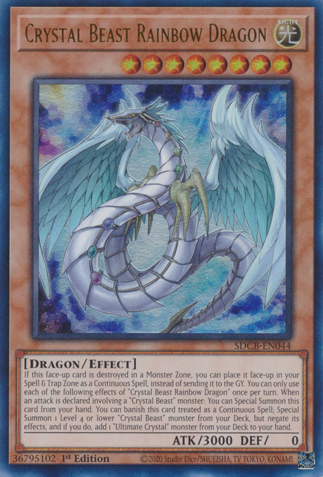 Crystal Beast Rainbow Dragon [SDCB-EN044] Ultra Rare | Exor Games Summserside