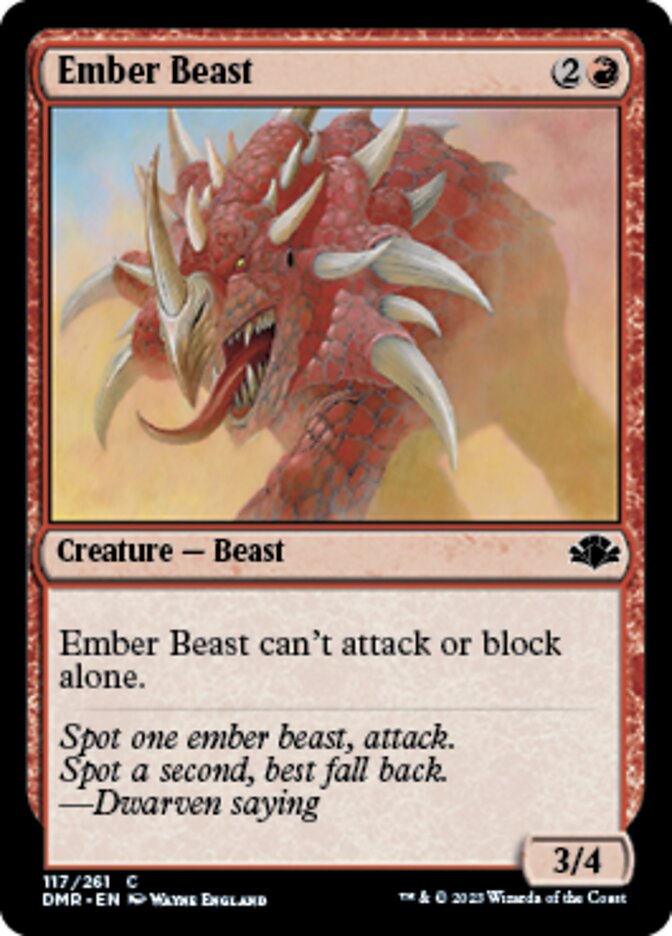 Ember Beast [Dominaria Remastered] | Exor Games Summserside