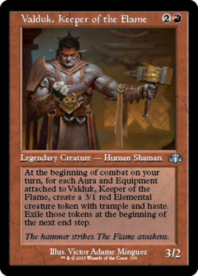 Valduk, Keeper of the Flame (Retro) [Dominaria Remastered] | Exor Games Summserside