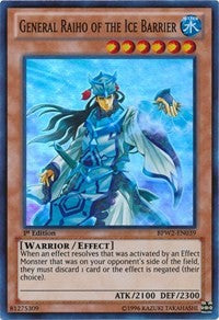 General Raiho of the Ice Barrier [BPW2-EN039] Super Rare | Exor Games Summserside