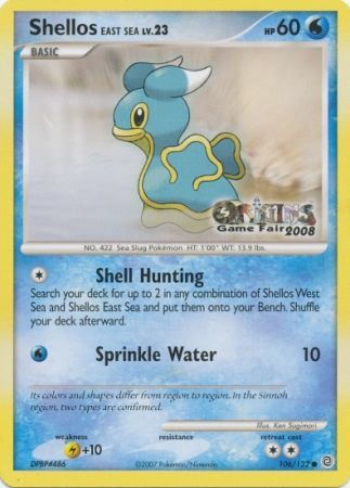 Shellos East Sea (106/132) (Origins Game Fair 2008) [Nintendo: Black Star Promos] | Exor Games Summserside