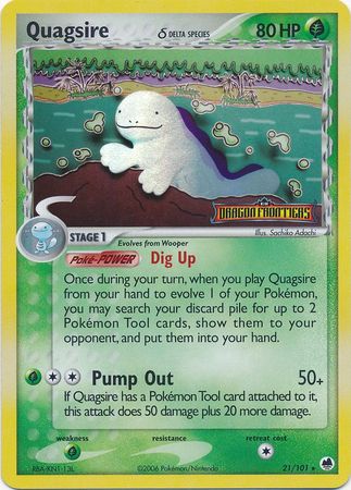 Quagsire (21/101) (Delta Species) (Stamped) [EX: Dragon Frontiers] | Exor Games Summserside