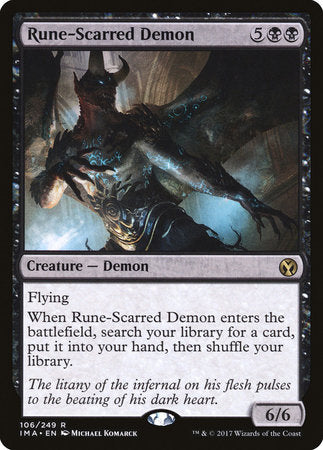 Rune-Scarred Demon [Iconic Masters] | Exor Games Summserside