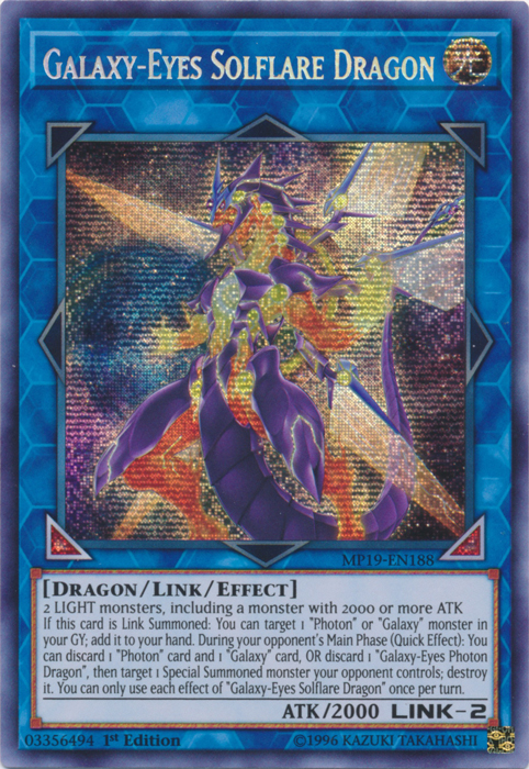 Galaxy-Eyes Solflare Dragon [MP19-EN188] Prismatic Secret Rare | Exor Games Summserside