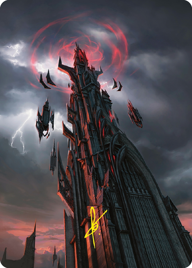 Barad-dur Art Card (Gold-Stamped Signature) [The Lord of the Rings: Tales of Middle-earth Art Series] | Exor Games Summserside